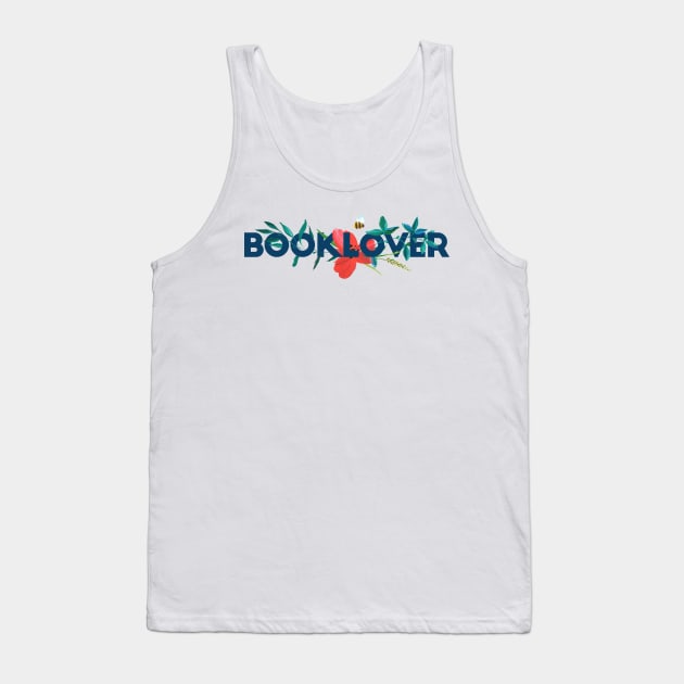 Floral BOOKLOVER Tank Top by literarylifestylecompany